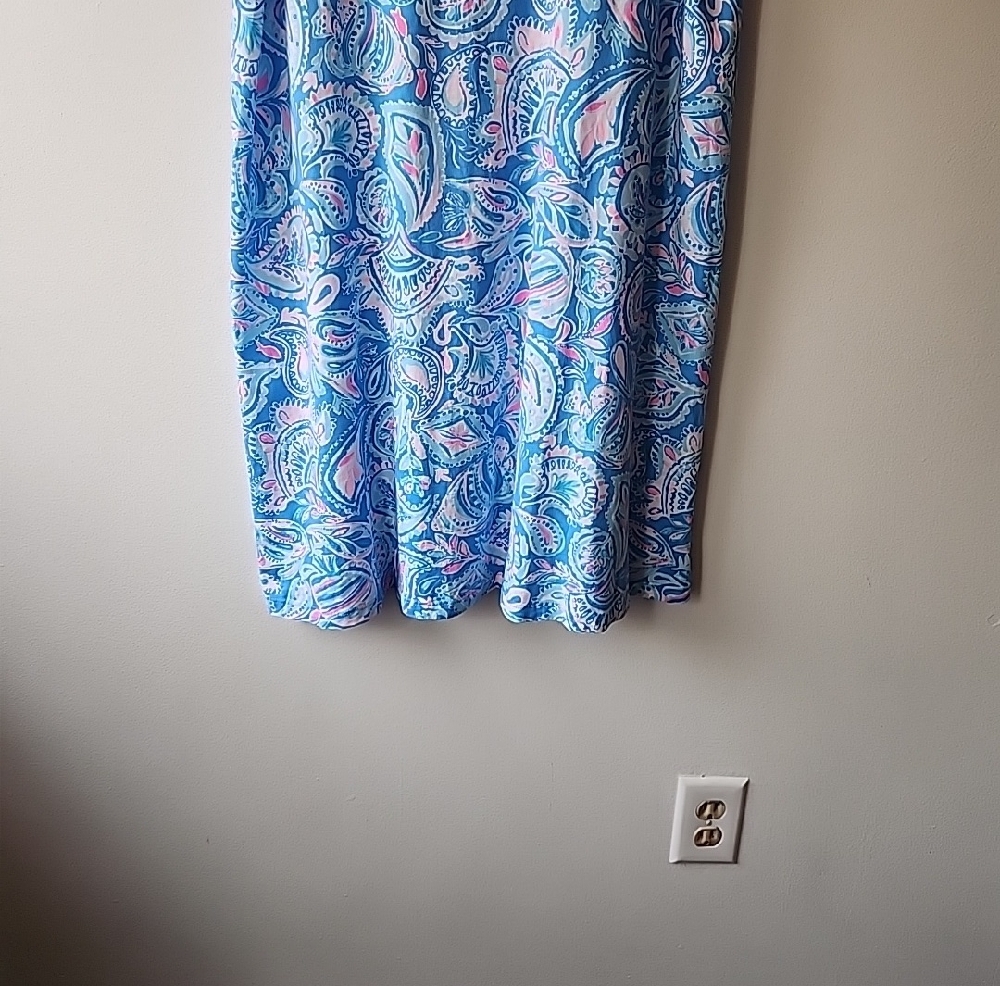LILLY PULITZER Kimi Knit Dress Zanzibar Blue FISH KISS, Size XXL - Picture 5 of 10